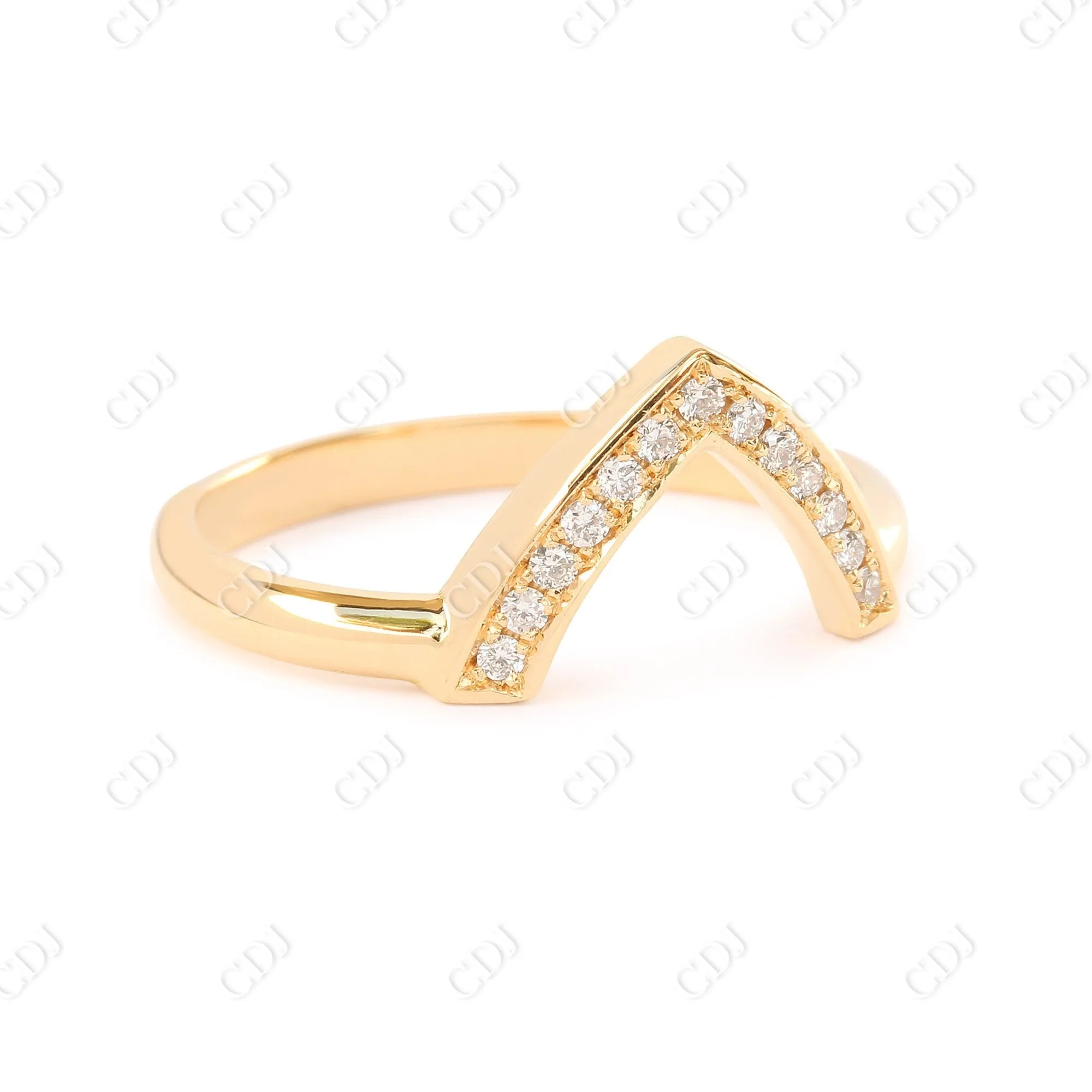 0.15CTW Round Lab Grown Diamond Nesting Wedding Ring