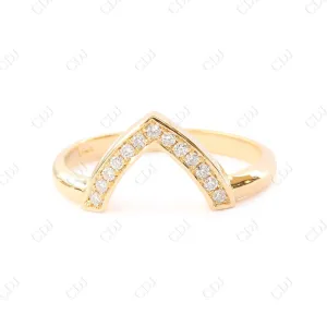 0.15CTW Round Lab Grown Diamond Nesting Wedding Ring