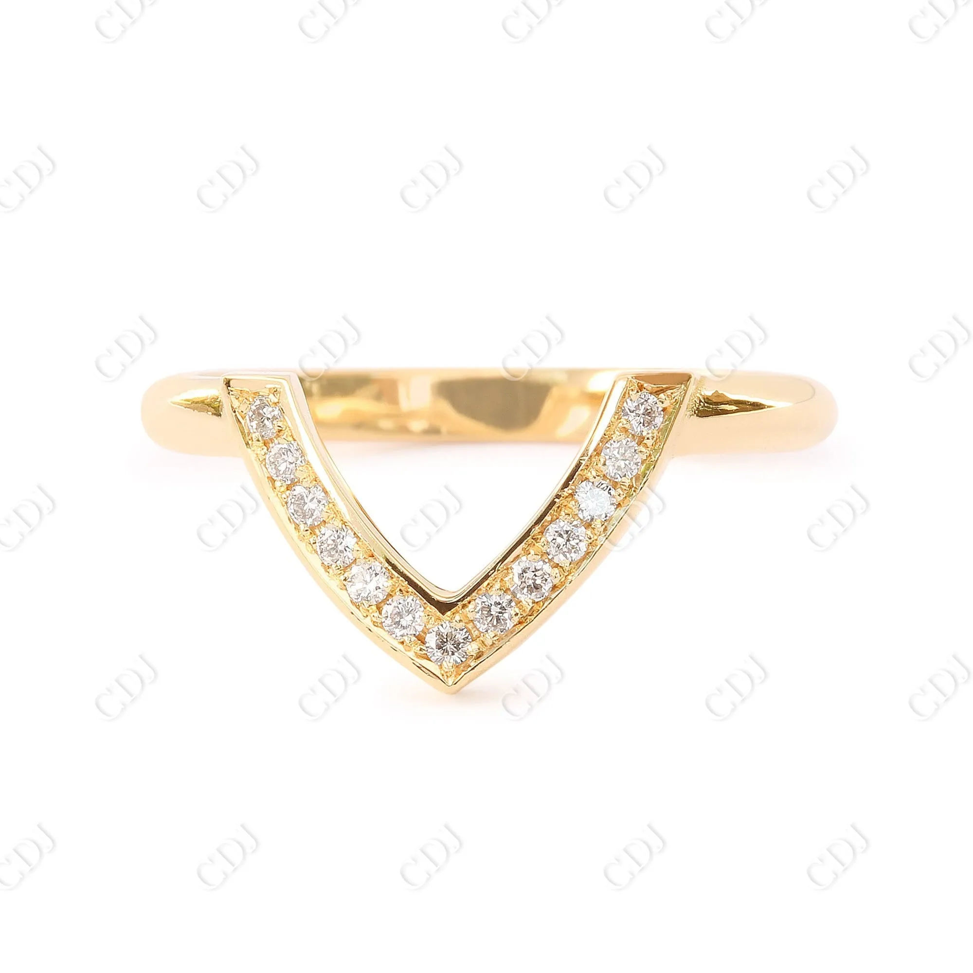 0.15CTW Round Lab Grown Diamond Nesting Wedding Ring