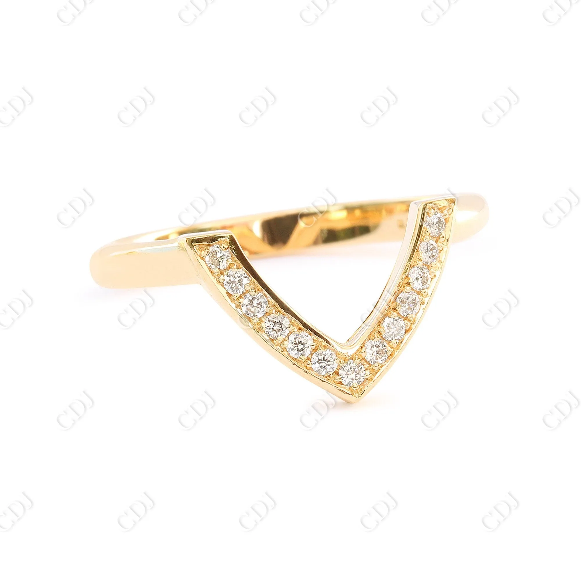 0.15CTW Round Lab Grown Diamond Nesting Wedding Ring