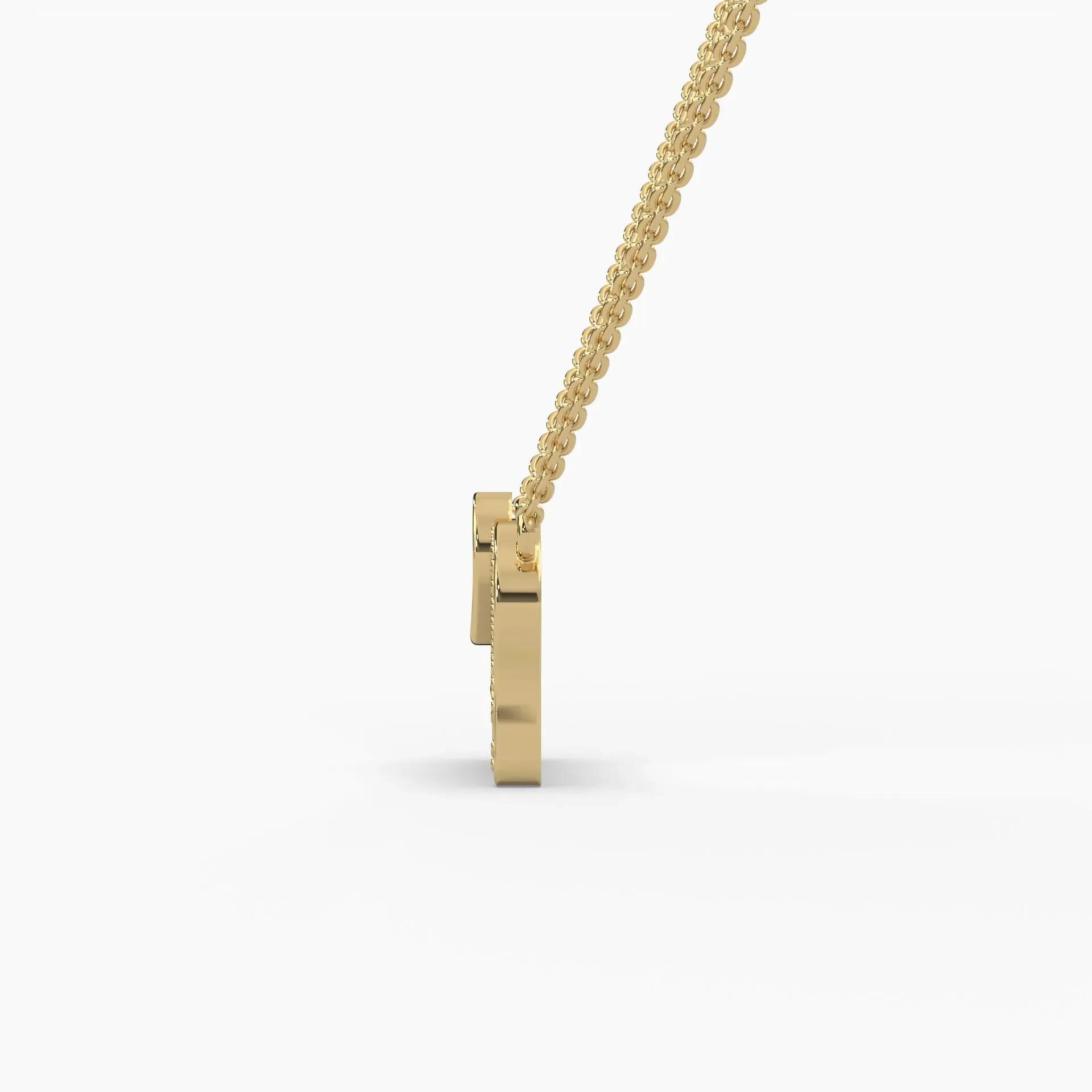 0.25ctw Round Lab Grown Diamond Elephant Pendant Necklace | 14k Gold