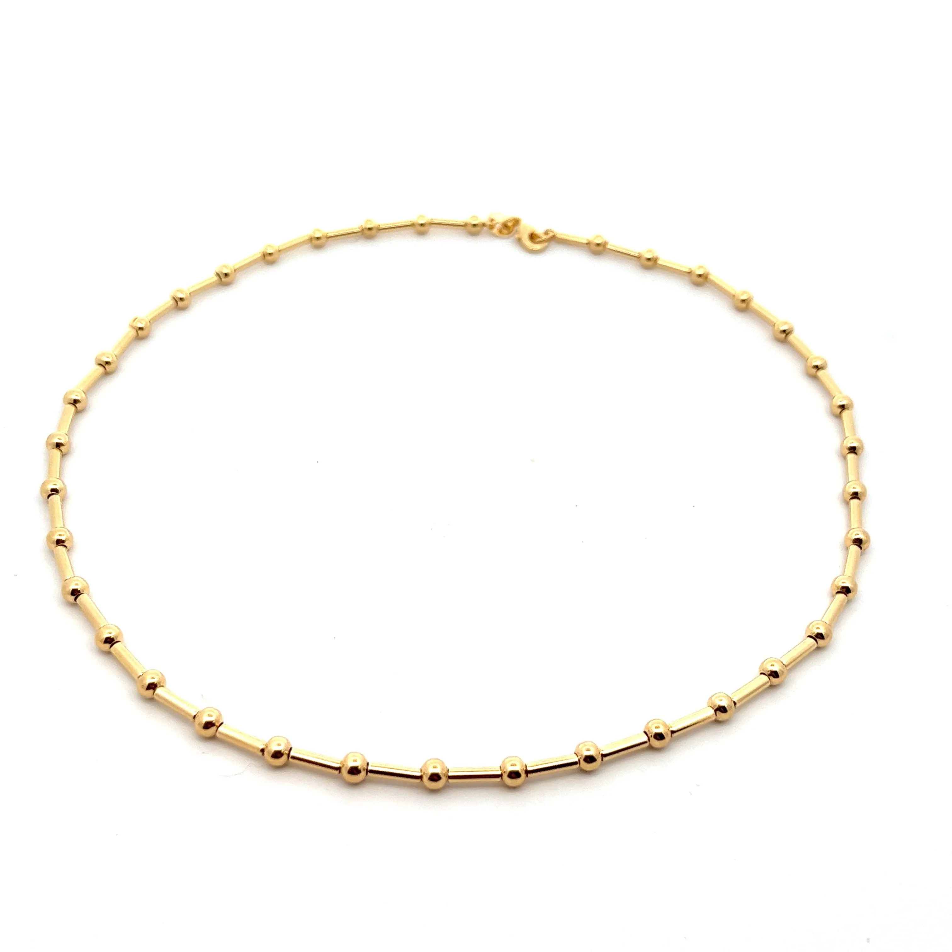 14K-gold-filled ball & bar necklace - 16"