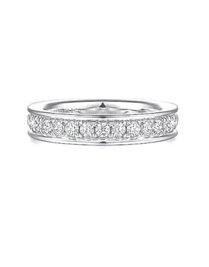 14k White Gold 0.56 Ct Diamond Wedding Band