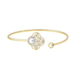 14KW 25D0.25CT HONEY COMB FLOWER FLEX BG  (118OB400731Y14)