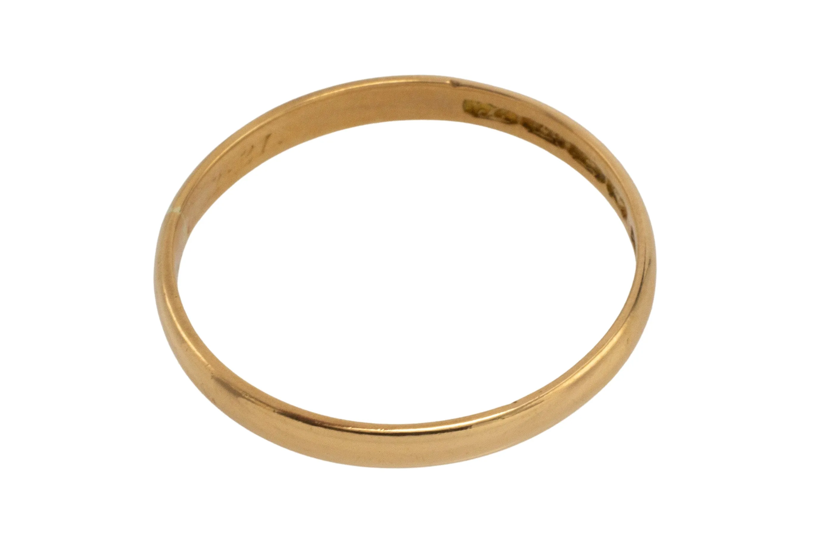 18 carat gold wedding band from 1920