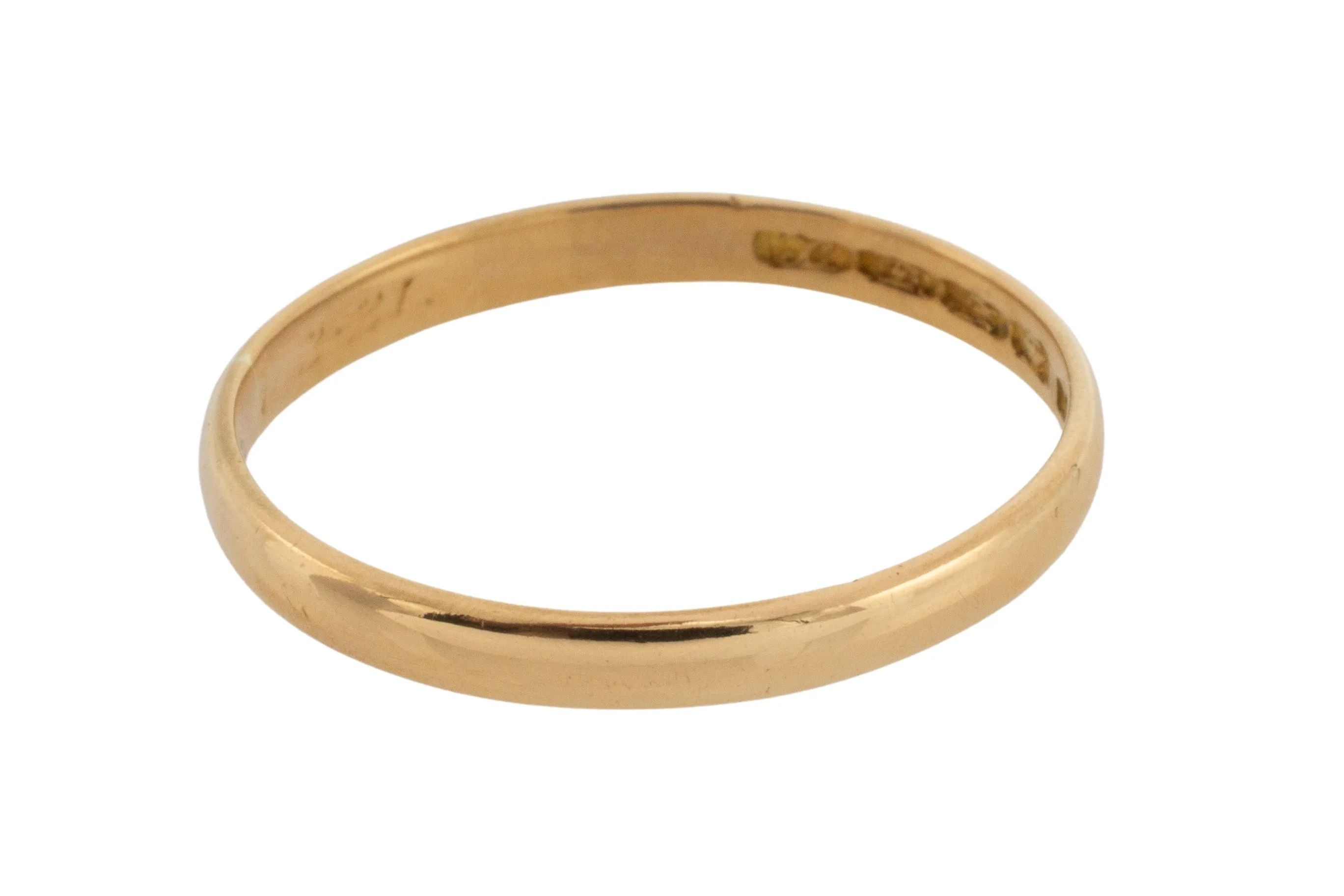 18 carat gold wedding band from 1920