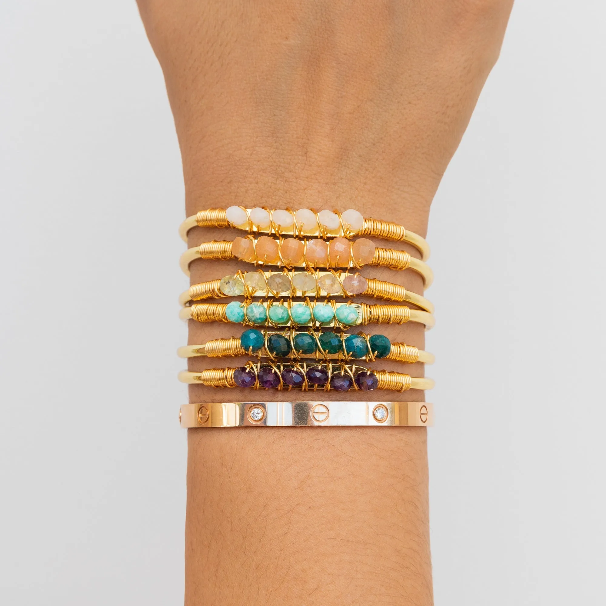 5 for 60% Off - Peach Moonstone Cuff: The Allie