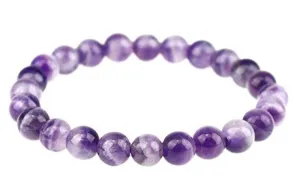 Adabele Natural Gemstone Bracelet 7" 7.5" 8 inch Stretchy Chakra Gems Stones 8mm (0.31") Beads Healing Crystal Quartz Jewelry Women Men Girls Gifts 7.0 Inches amethyst