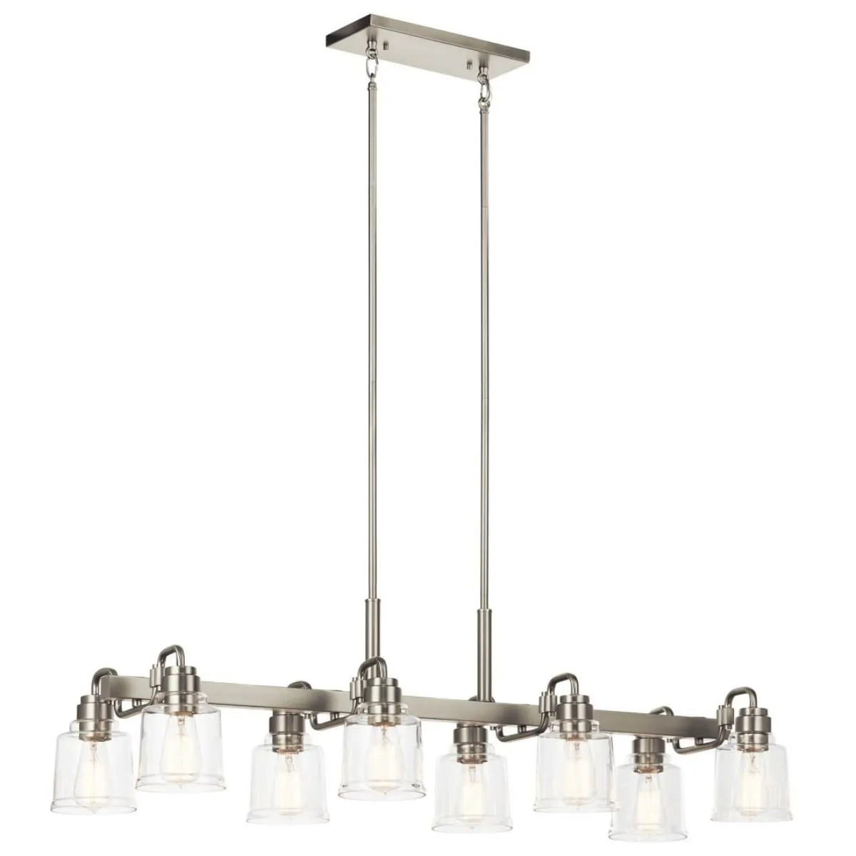 Aivian 42 in. 8 Lights Chandelier Nickel finish