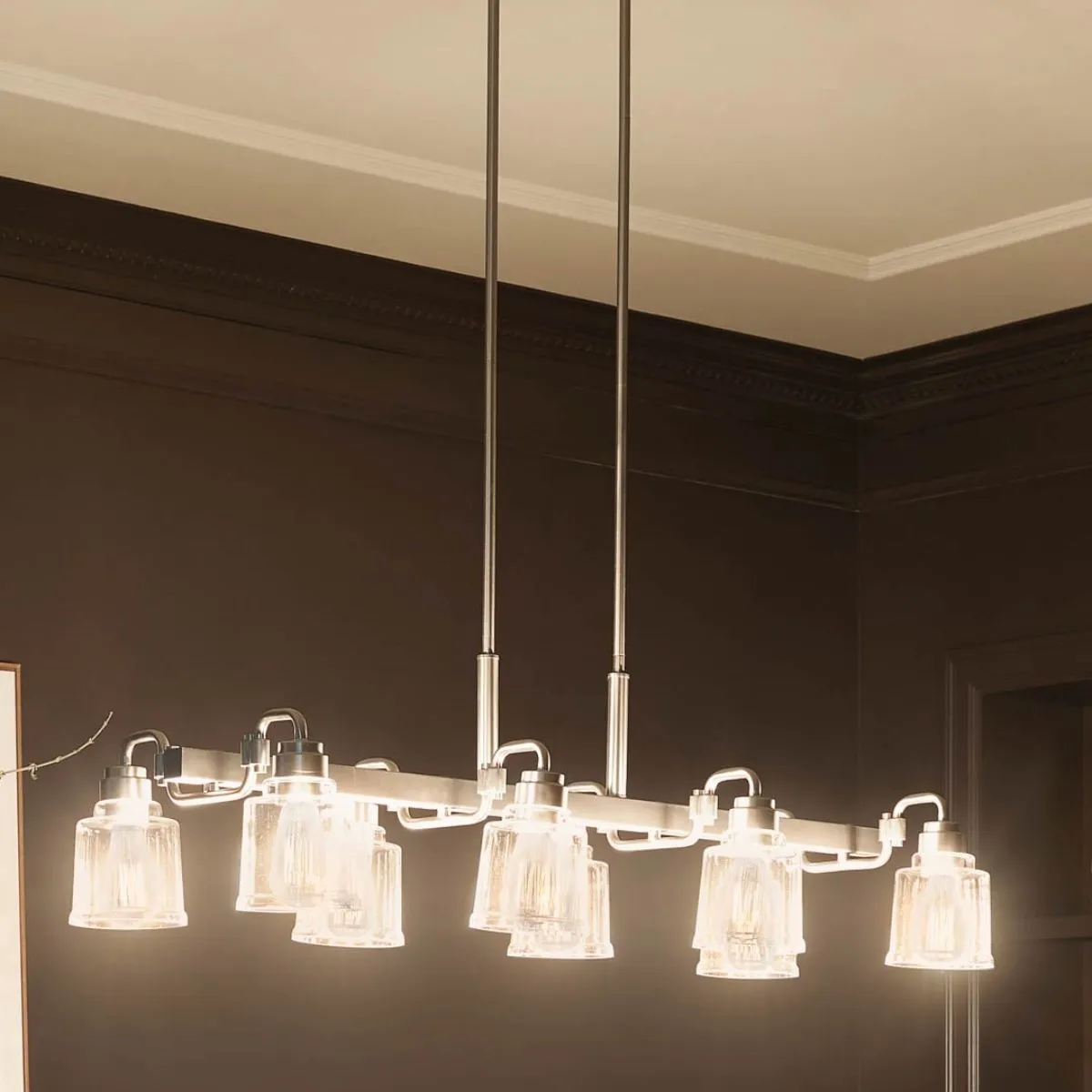 Aivian 42 in. 8 Lights Chandelier Nickel finish