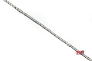 ALE Pandora Snake Bracelet Solid 925 Sterling Silver & 14K 585 Yellow Gold Clasp Lock 8" Bracelet