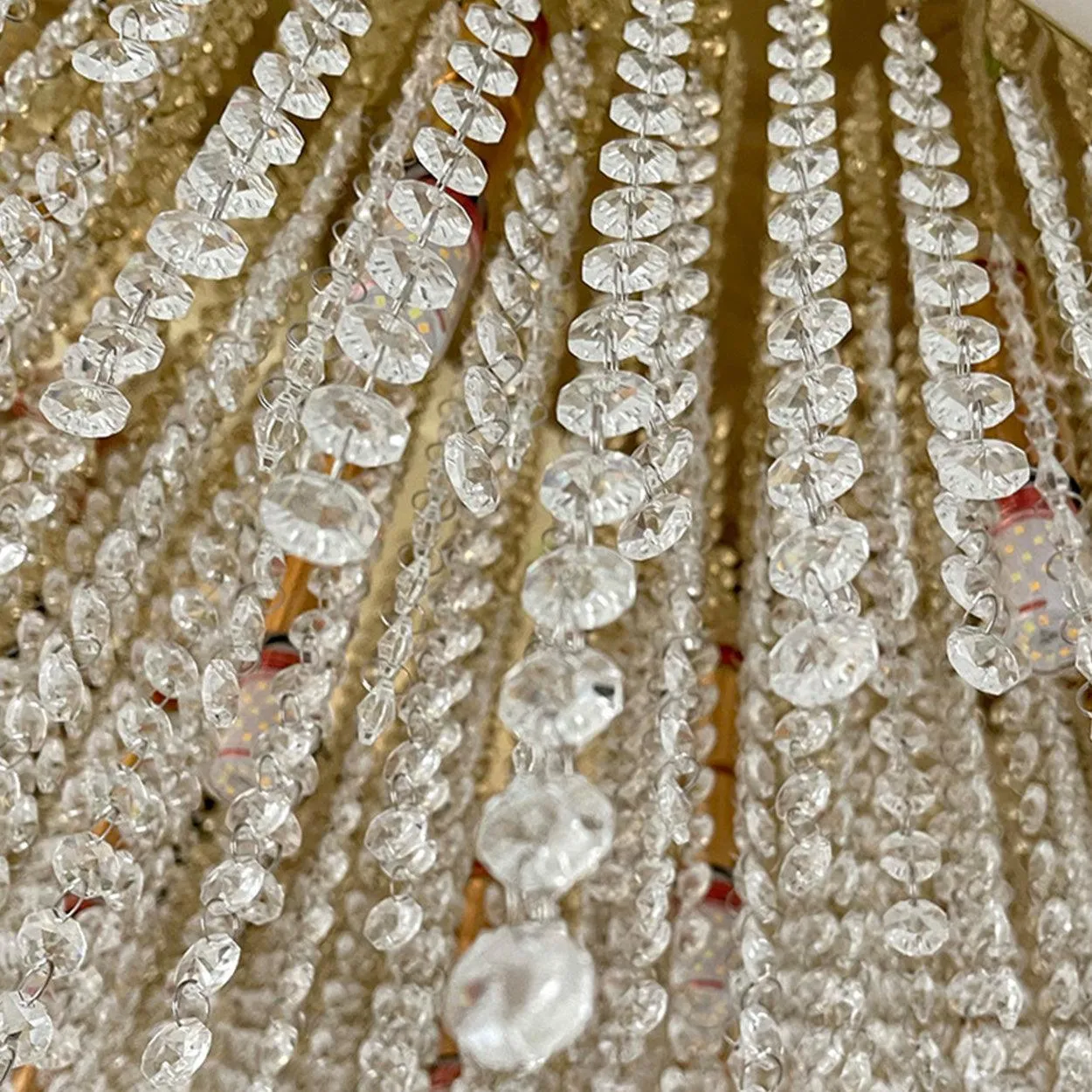 ANKUR RECTANGULAR MANOOI STYLE CLEAR CRYSTAL CHANDELIER CUSTOMIZED