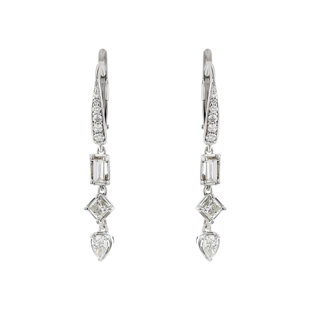 Baguette Drop Earrings