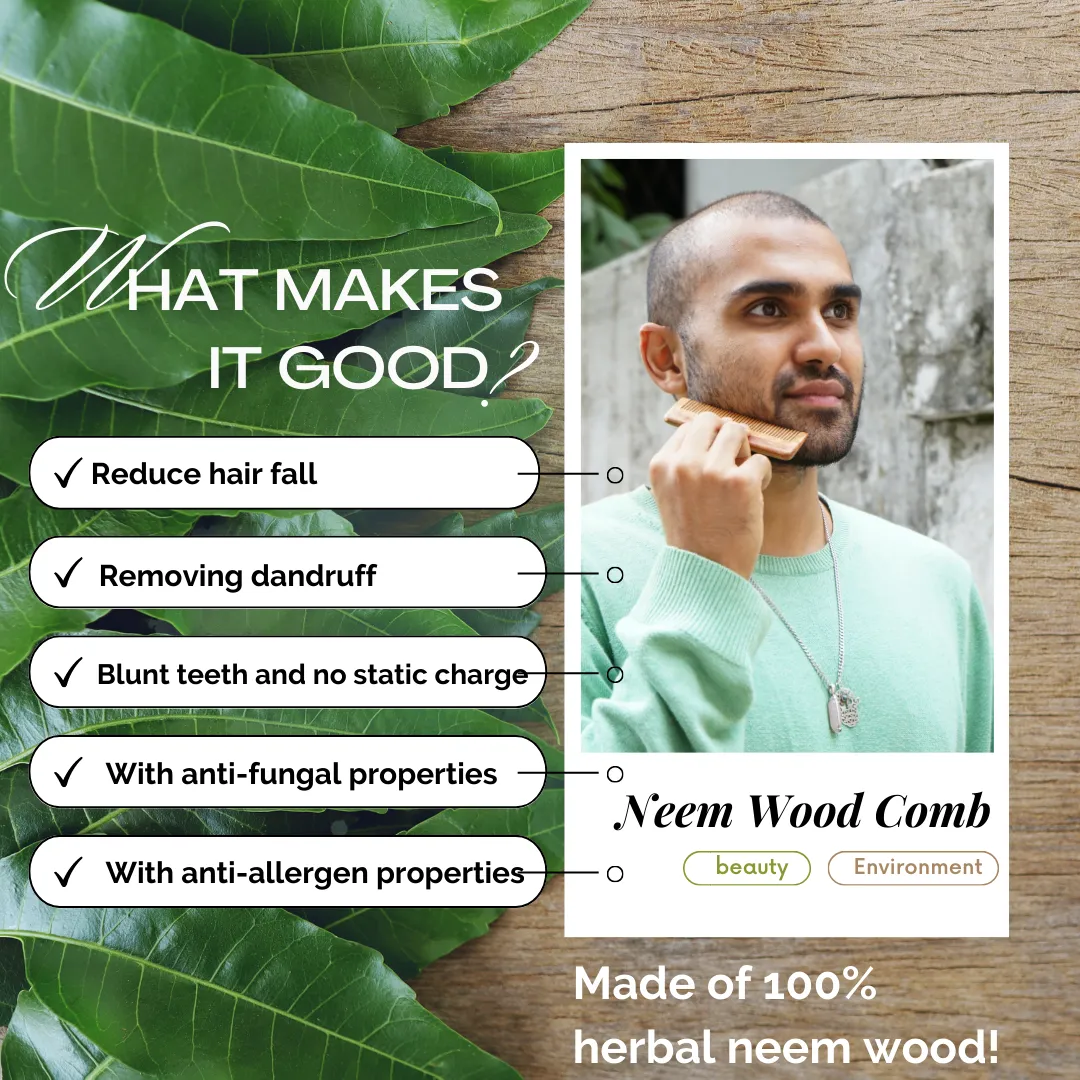 Bare Necessities Handmade Neem Wooden Comb