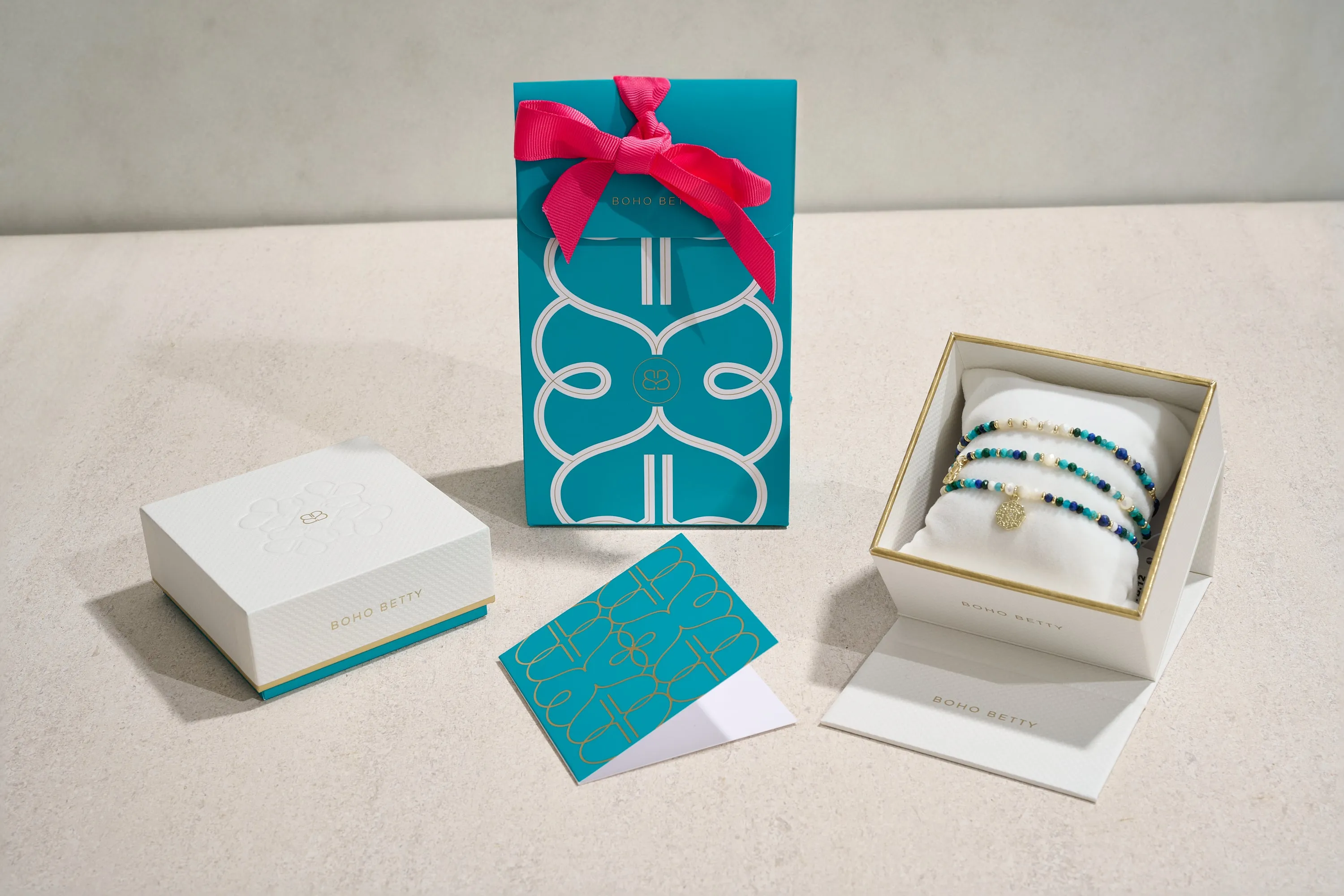 Boracay Peridot and Turquoise Gold Stacking Bracelet