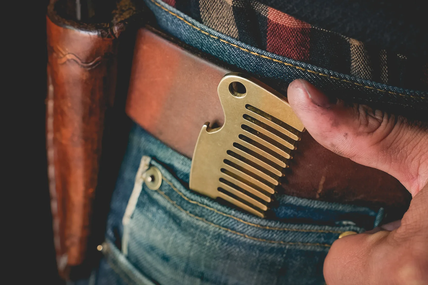 Brass Pocket Comb