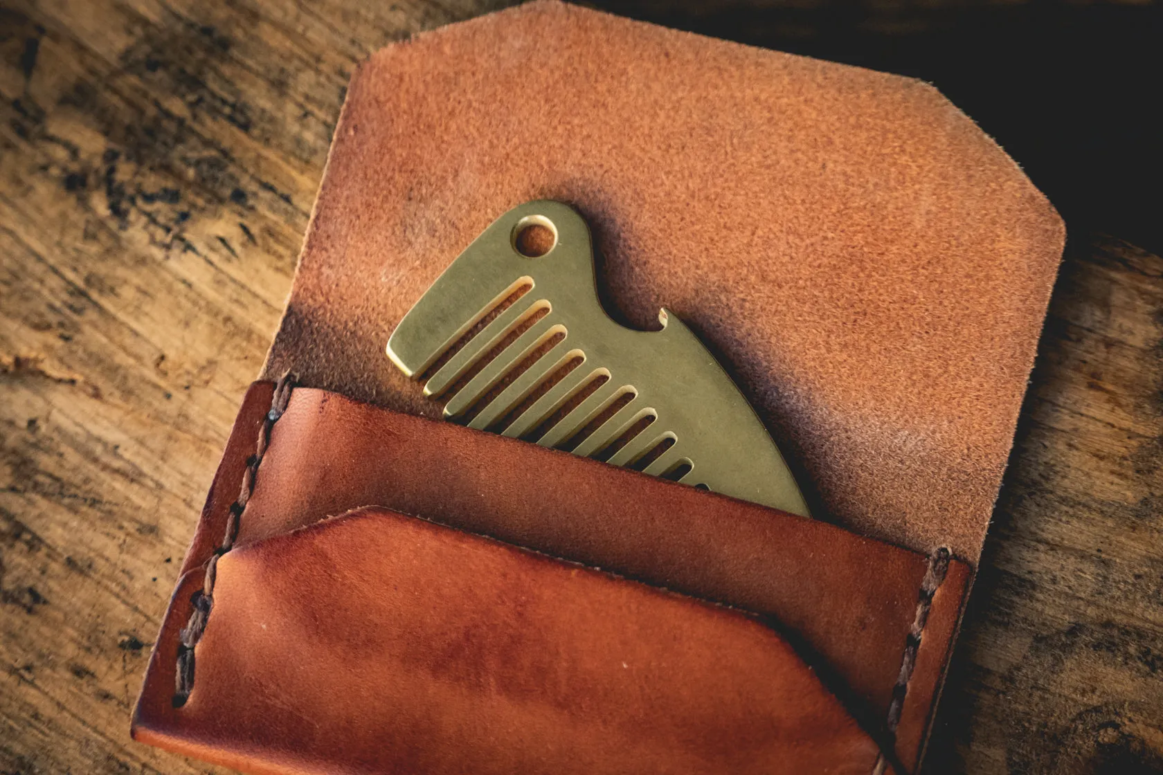 Brass Pocket Comb