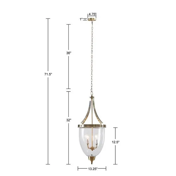Camden Glass Bowl Shaped Chandelier