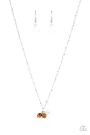 Cherokee Canyon - White Necklace - Paparazzi Accessories