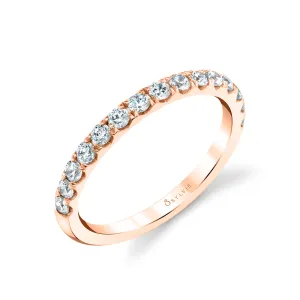 Classic Thick Wedding Band - Veronique 14k Gold Rose