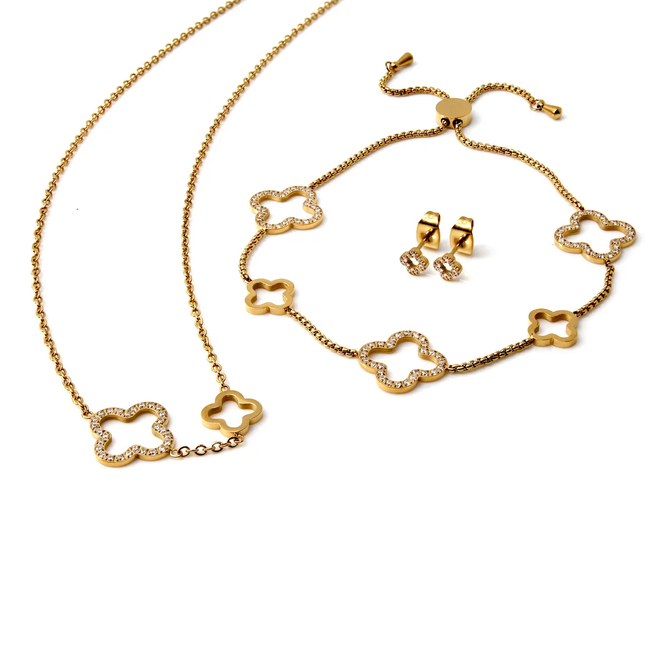 Clover Collection Christmas Cracker - Yellow Gold