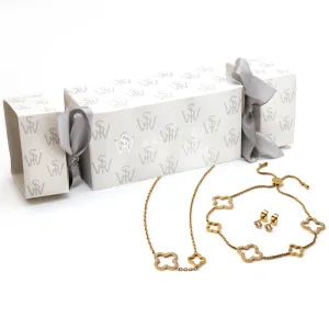 Clover Collection Christmas Cracker - Yellow Gold