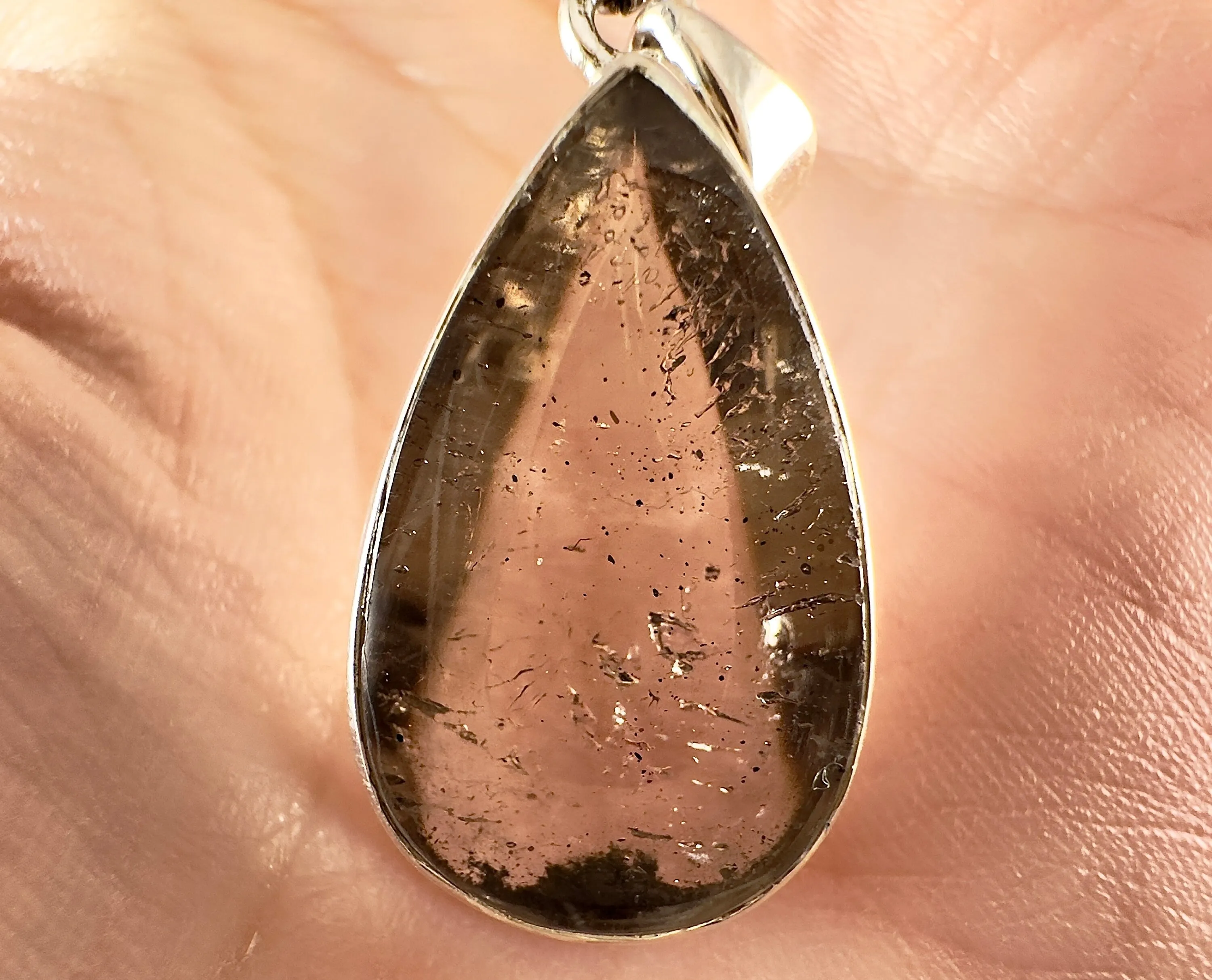COVELLITE Pink Fire Quartz Crystal Pendant - Fine Jewelry, Healing Crystals and Stones, 54289