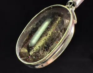 COVELLITE Pink Fire Quartz Crystal Pendant - Fine Jewelry, Healing Crystals and Stones, 54299