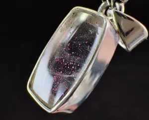 COVELLITE Pink Fire Quartz Crystal Pendant - Fine Jewelry, Healing Crystals and Stones, 54307