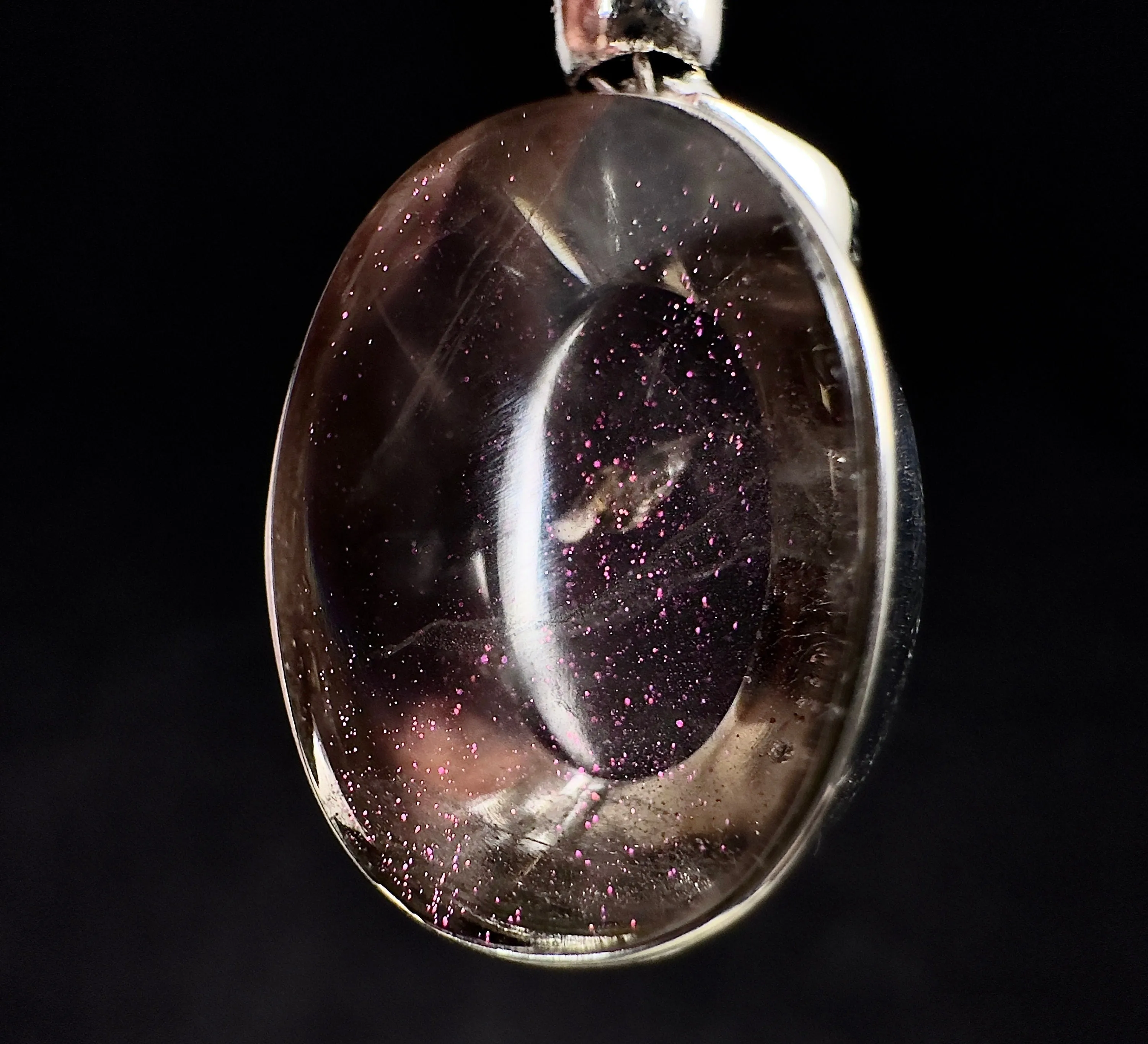 COVELLITE Pink Fire Quartz Crystal Pendant - Handmade Jewelry, Healing Crystals and Stones, 53345