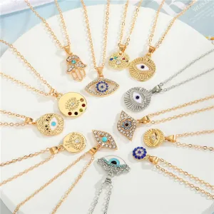 Crystal Turkish Evil Eye Necklace