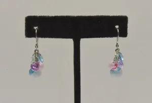 Crystallized Swarovski Color Sterling Silver Dangle Earrings