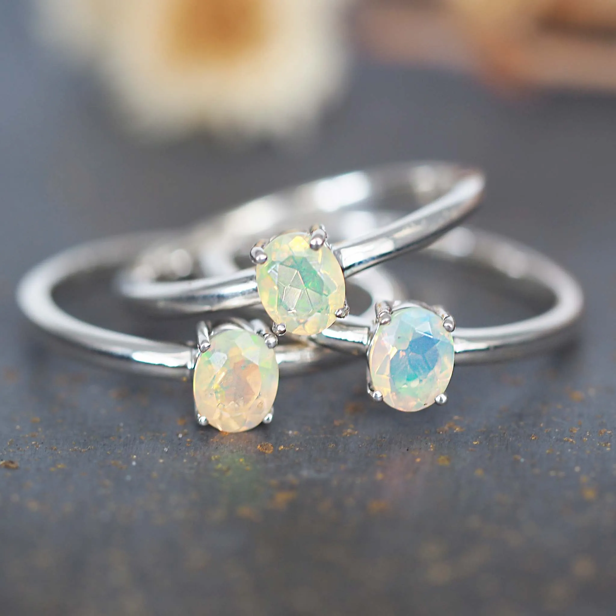 Dainty Opal Ring