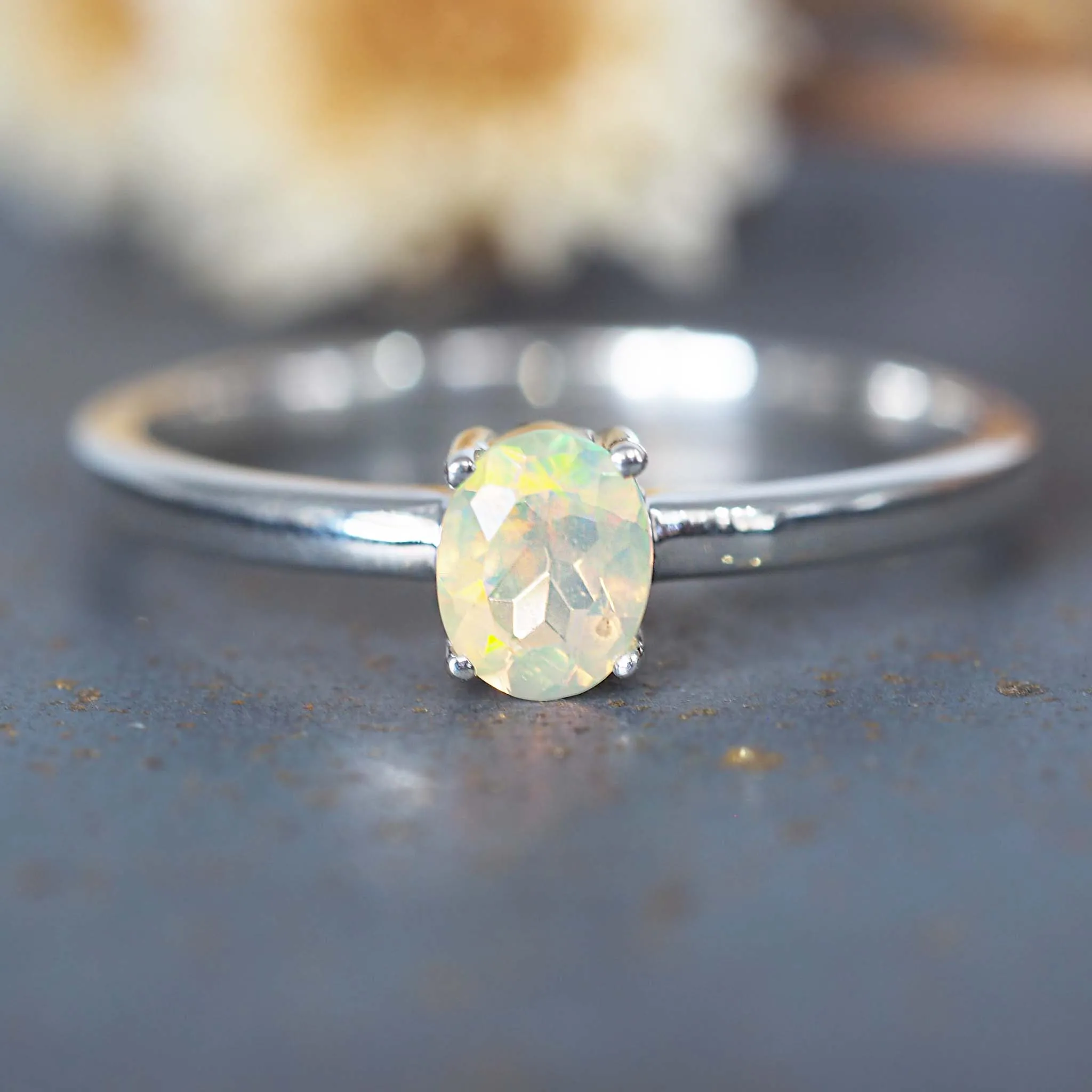 Dainty Opal Ring