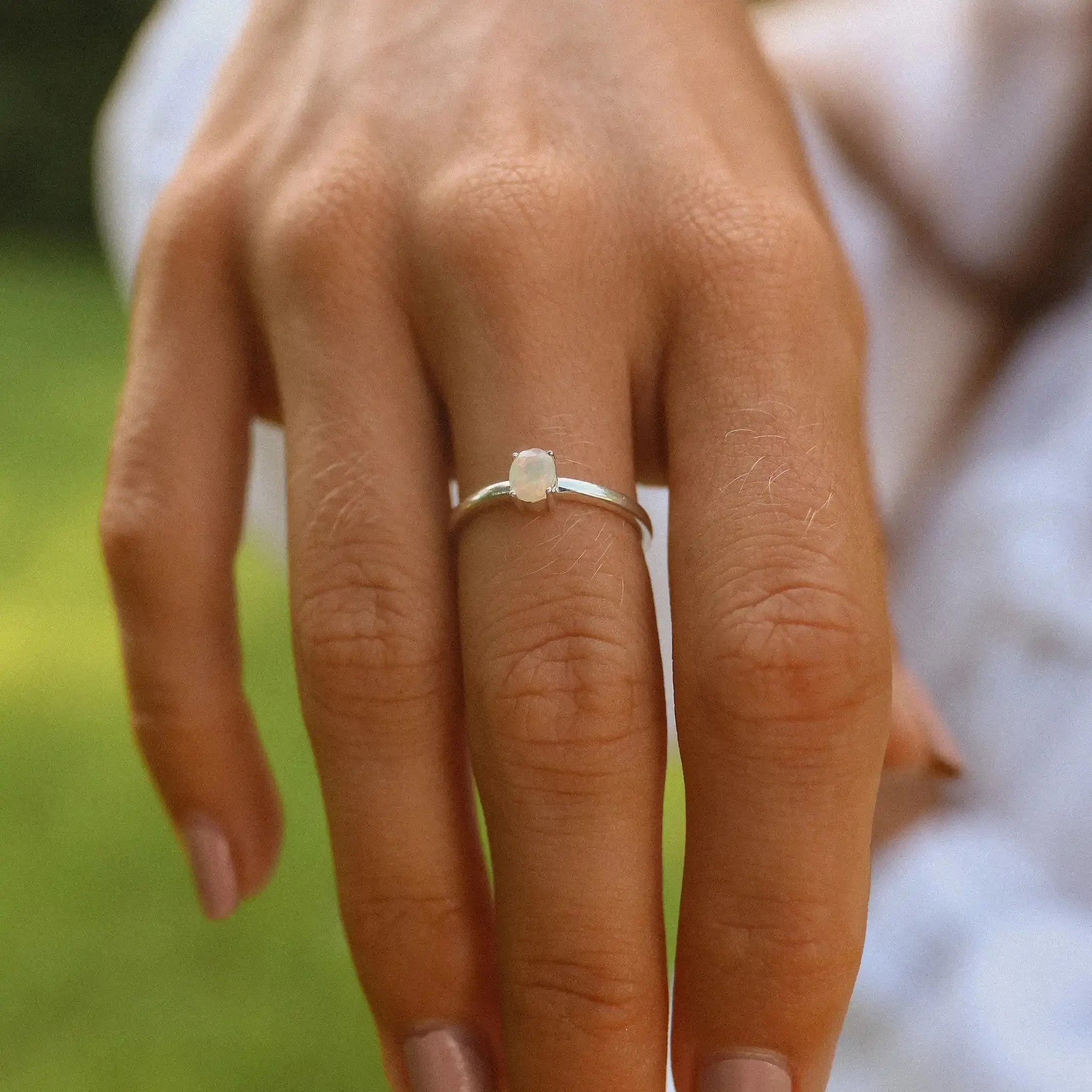 Dainty Opal Ring