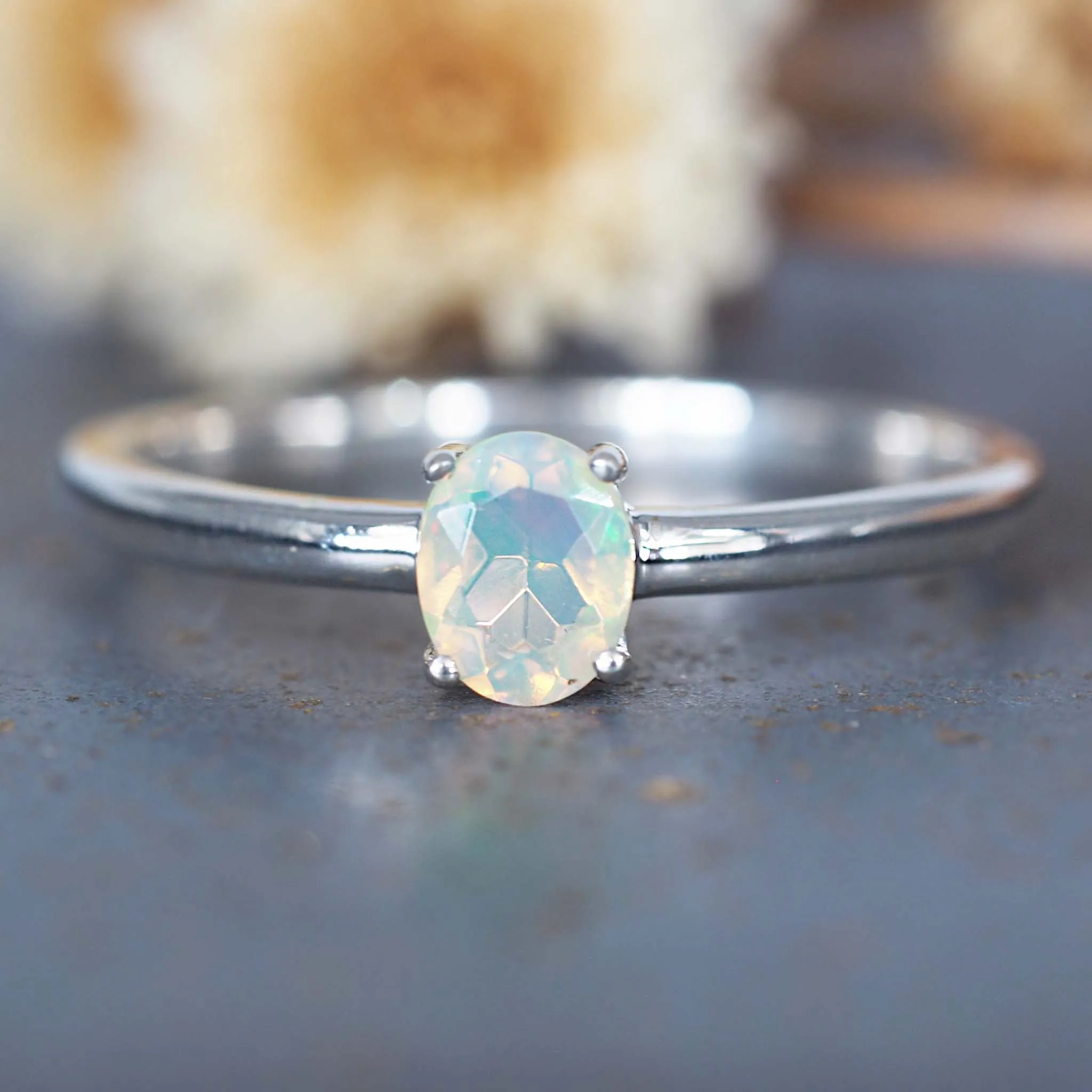 Dainty Opal Ring