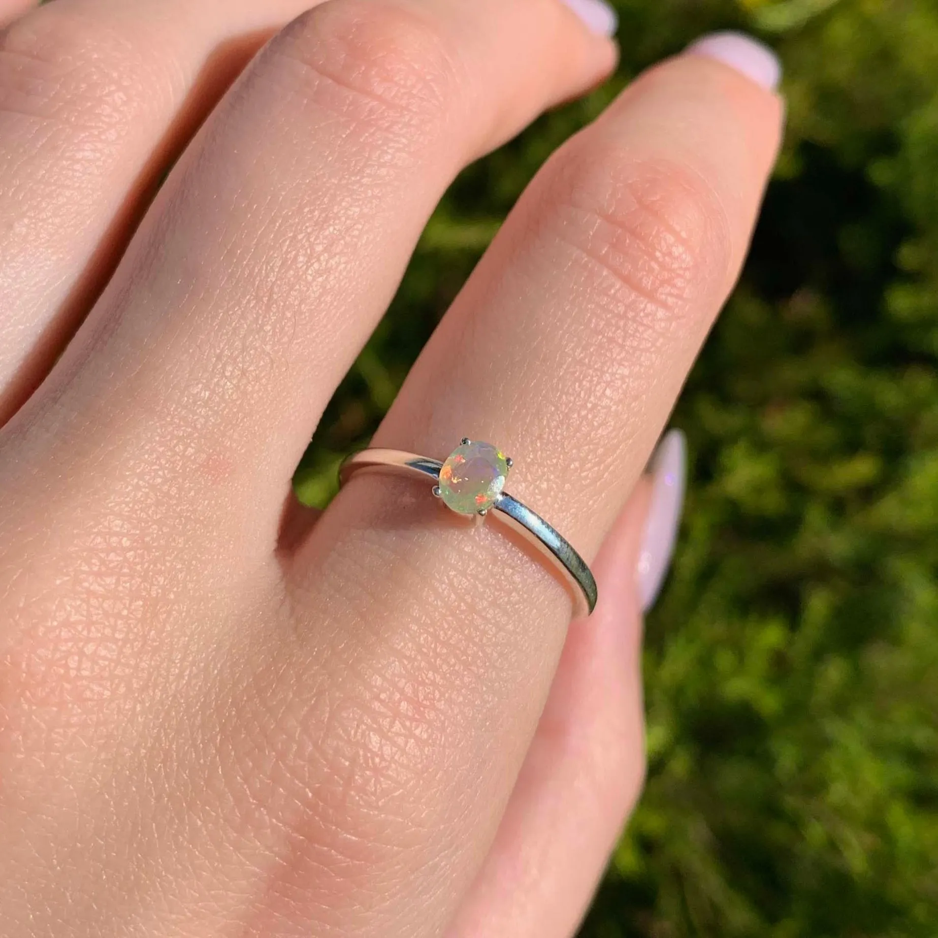 Dainty Opal Ring