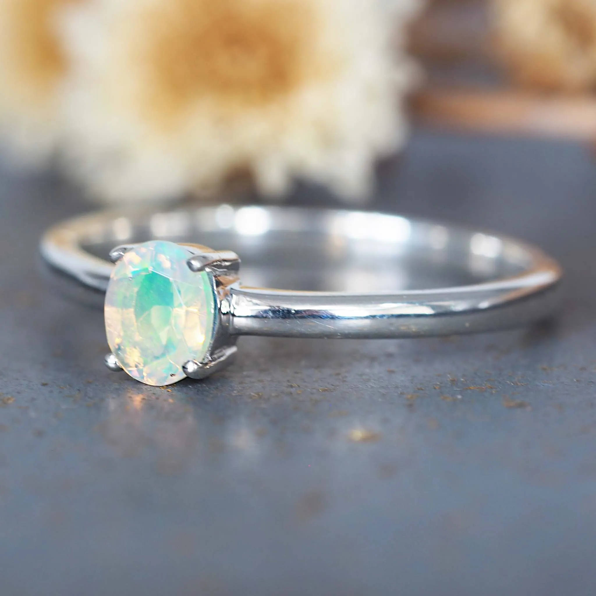 Dainty Opal Ring