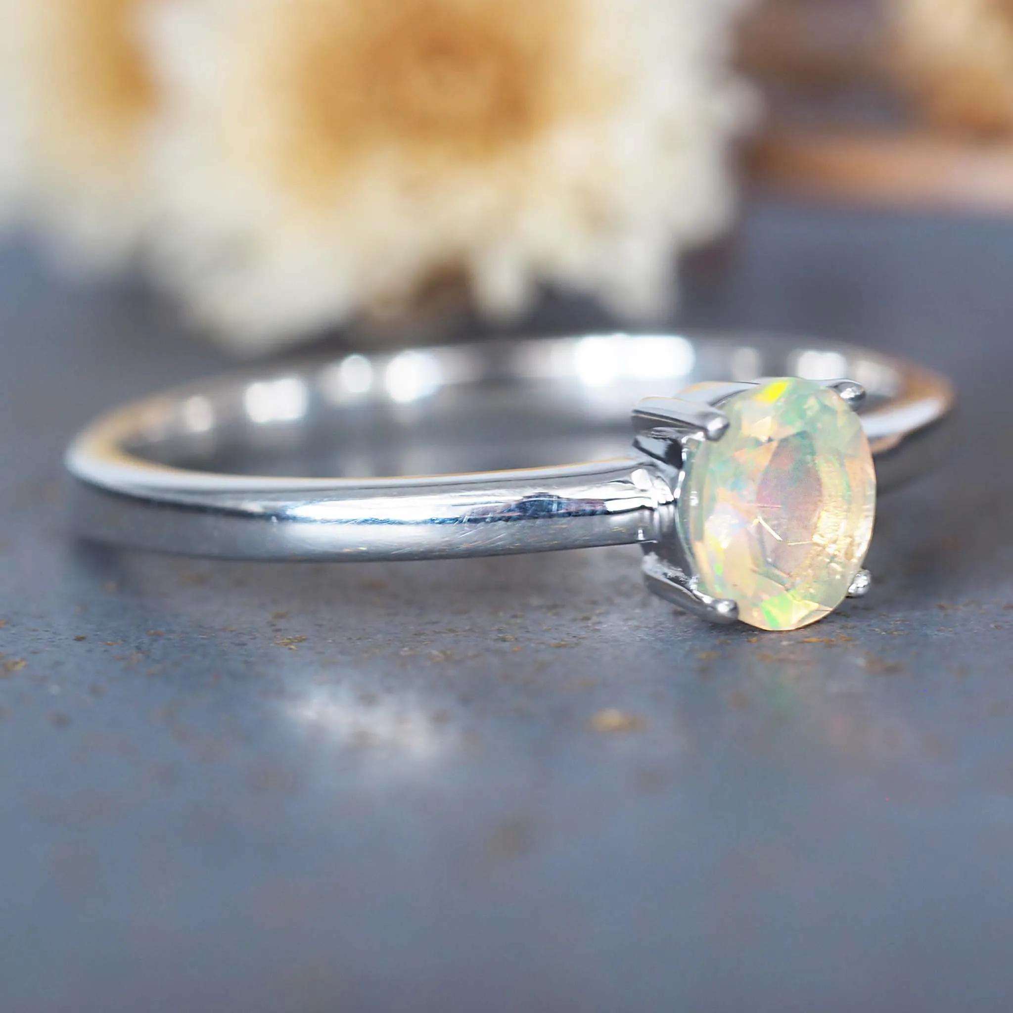 Dainty Opal Ring