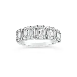 Diamond Baguettes Wedding Band