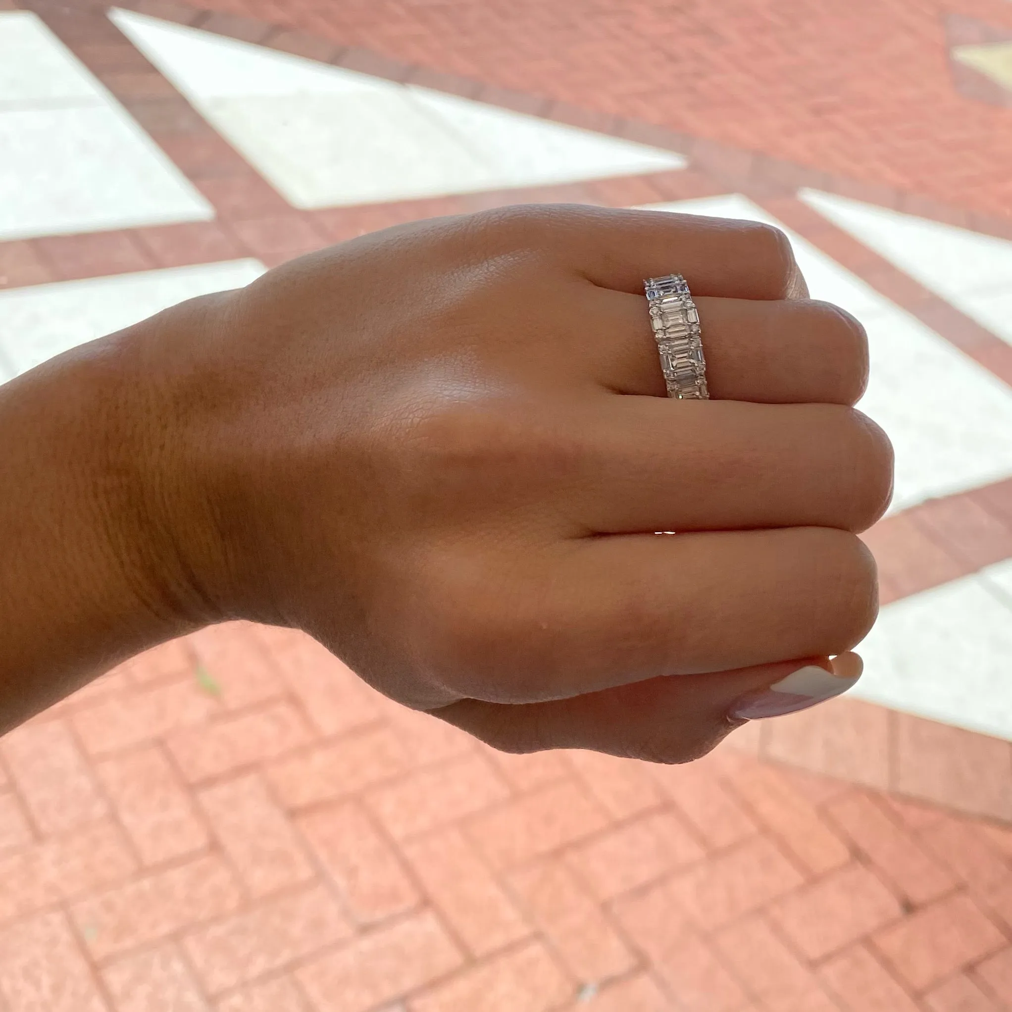 Diamond Baguettes Wedding Band