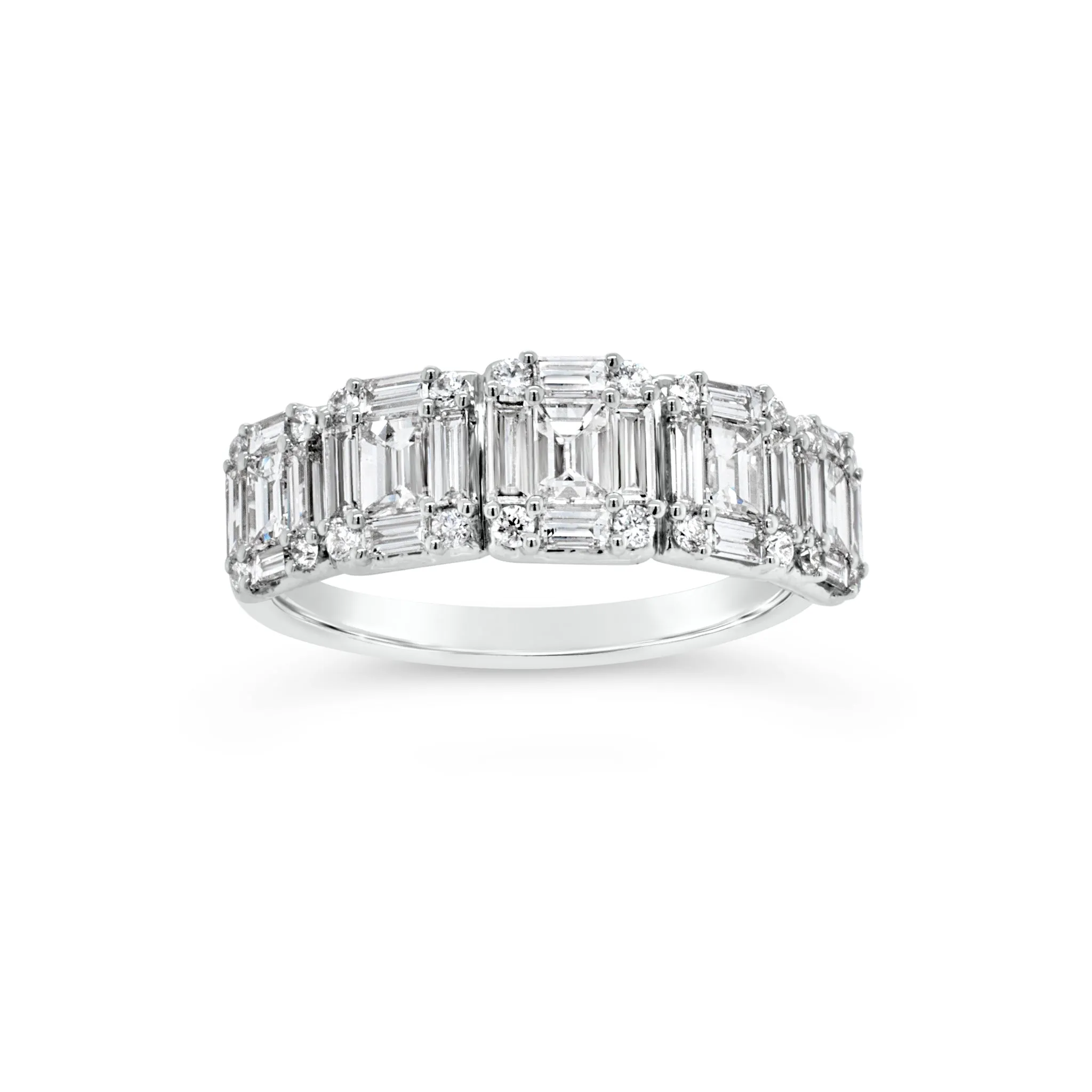 Diamond Baguettes Wedding Band