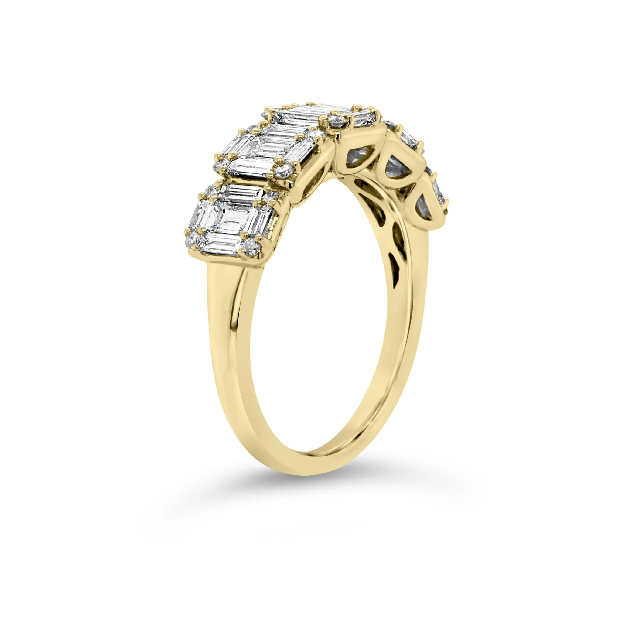 Diamond Baguettes Wedding Band