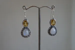 Double stone Earrings