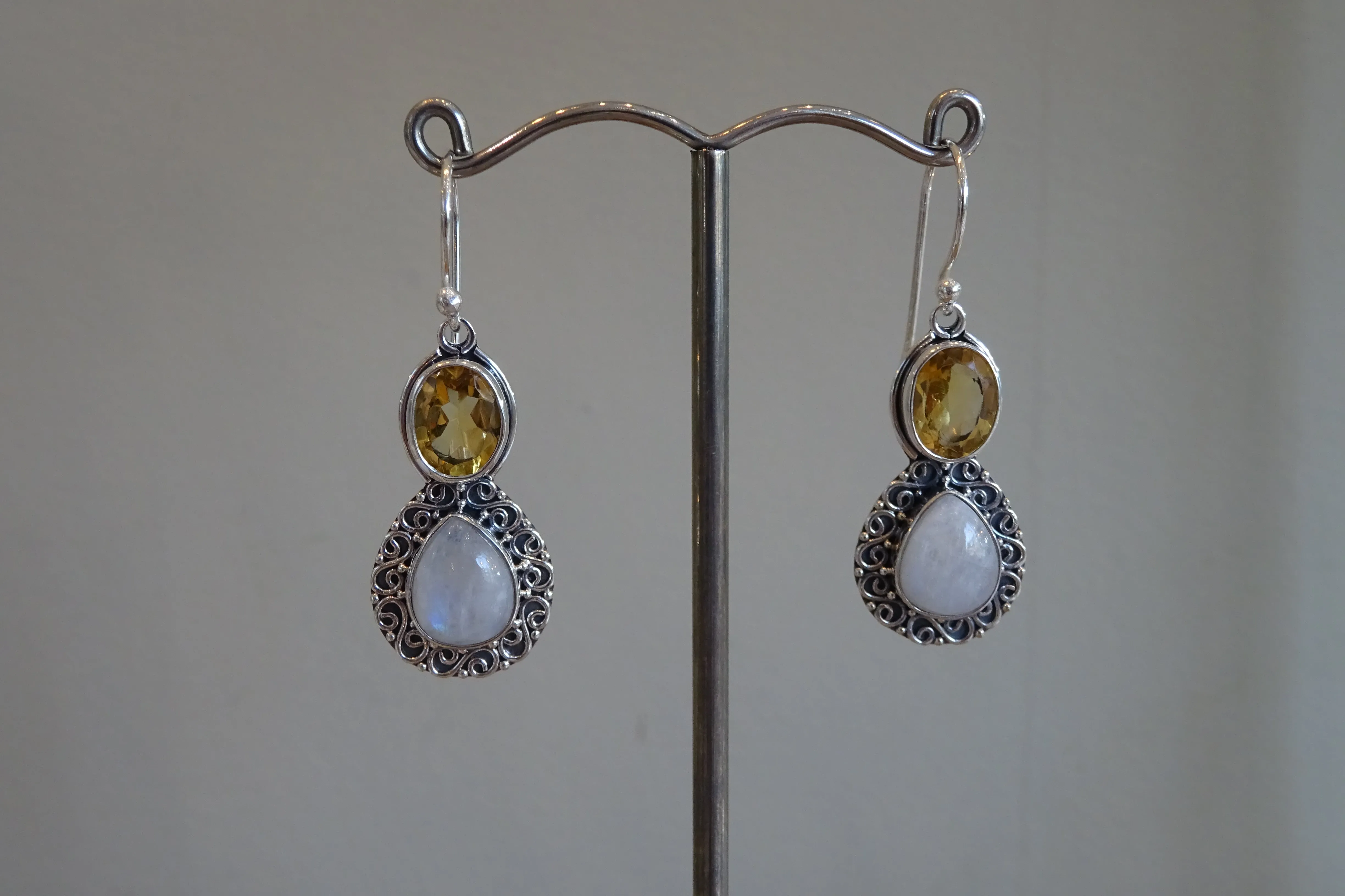 Double stone Earrings