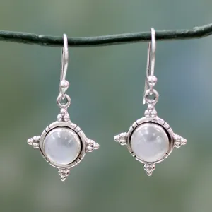 Endless Moonlight Artisan Jewelry Sterling Silver Rainbow Moonstone Earrings