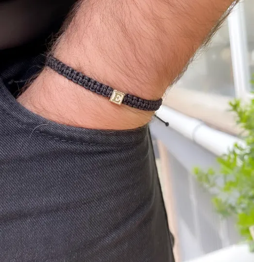 Engraved Initial Bracelet For Men