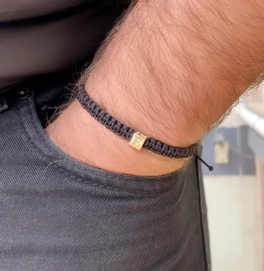 Engraved Initial Bracelet For Men