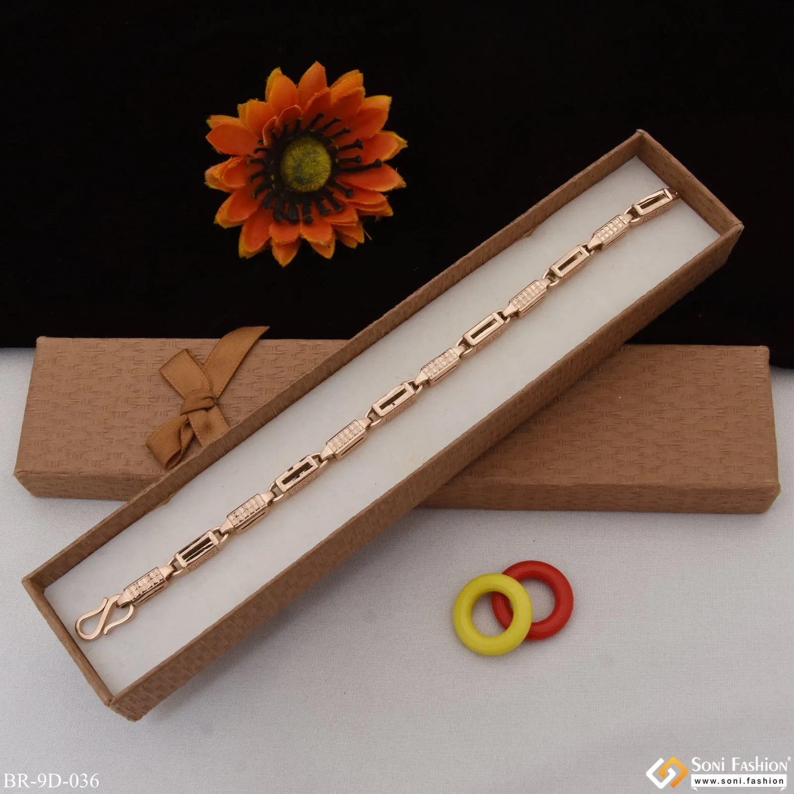 Excellent Design Excellent Design Rose Gold Color Bracelet for Men - Style D036