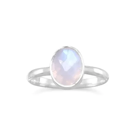 Faceted Moonstone Ring